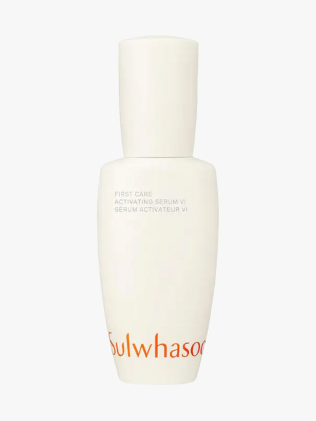Sulwhasoo First Care Activating Serum in branded component on a light gray background